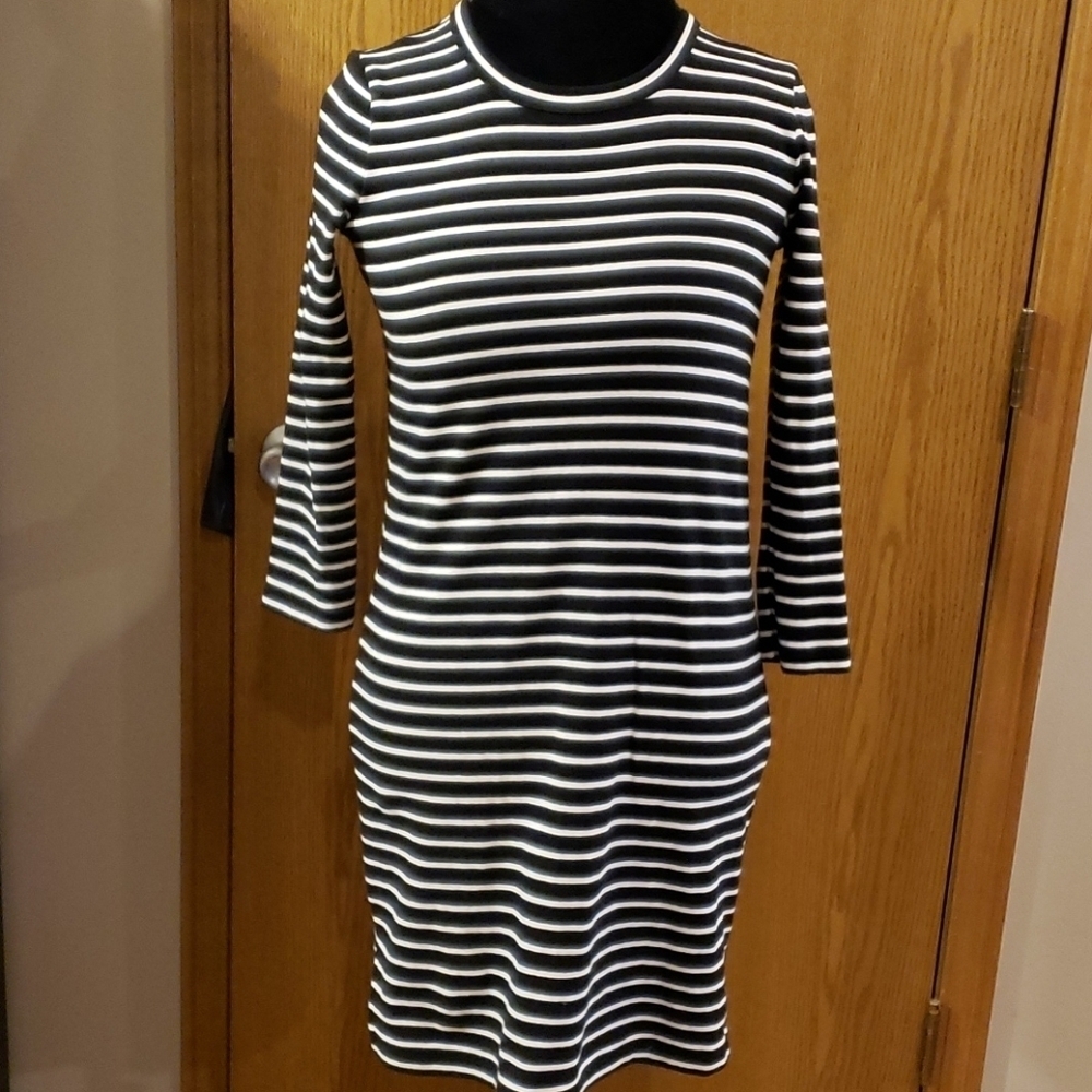 Madewell knit warm open back long sleeve dress